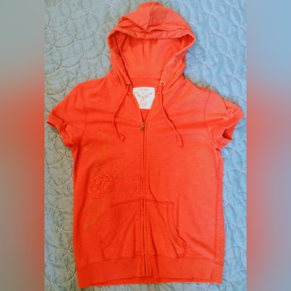 Sonoma Life & Style Short sleeve zip-up hoodie